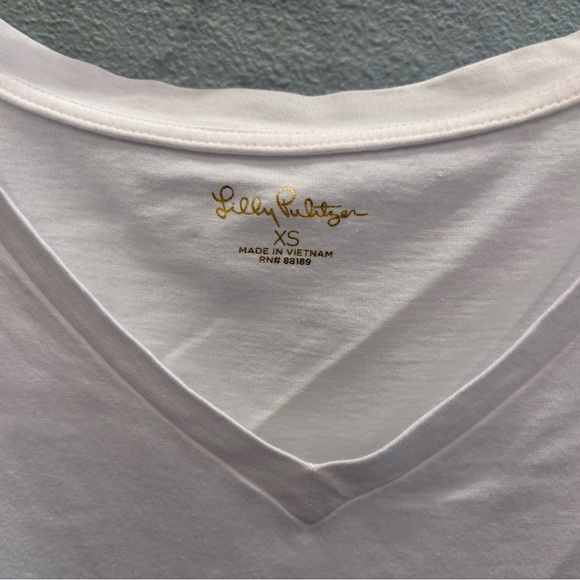 Lilly Pulitzer White Puff Sleeve Blouse - Picture 2 of 3